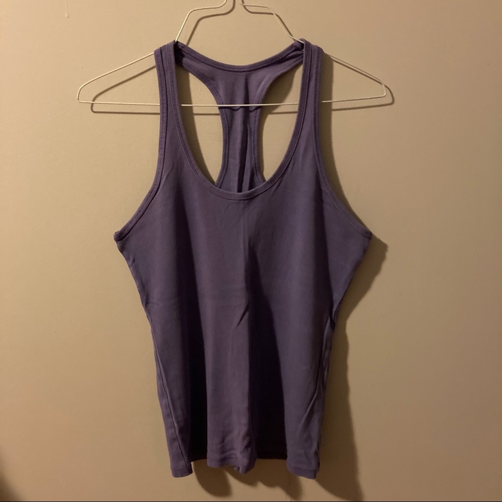 Tee Shop Casual Purple Cotton Racerback Tank